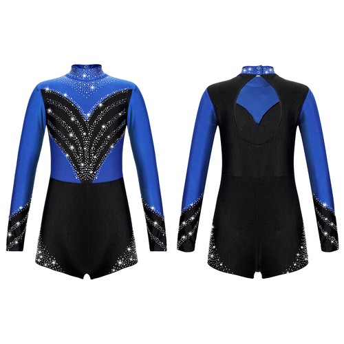 Kids Girls Leotard Clothing Jumpsuit Performance Dancewear Dance Bodysuit Yoga - Picture 8 of 38