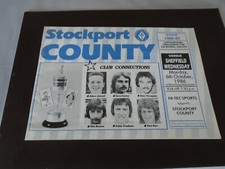 Stockport County v Sheffield Wednesday League Cup 2nd Round Programme 6/10/86