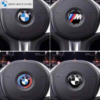 1Pc 45MM BMW Car Steering Wheel Badge Emblem Sticker For M E36 E39 E46