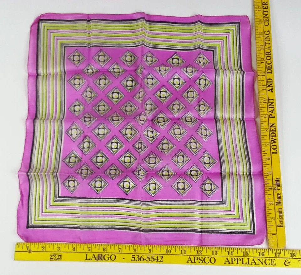 Lote de 7 bufandas pañuelos vintage con folleto de trucos de bufanda Japón seda rayón Foto 2 de 4