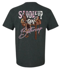 Girlie Girl Orginals Ladies Saddle Up Short Sleeve Dark Heather