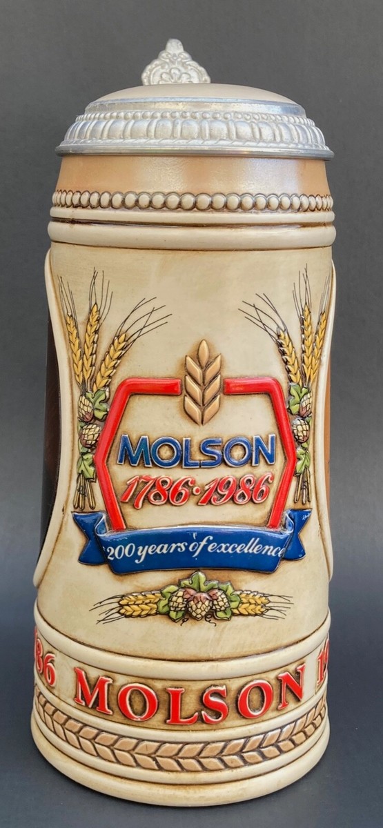 非売品 CHEERS FOR 200YEARS MOLSON 1786-1986 非売品 CHEERS FOR 200YEARS MOLSON 1786-1986 Vintage Beer Stein Mug