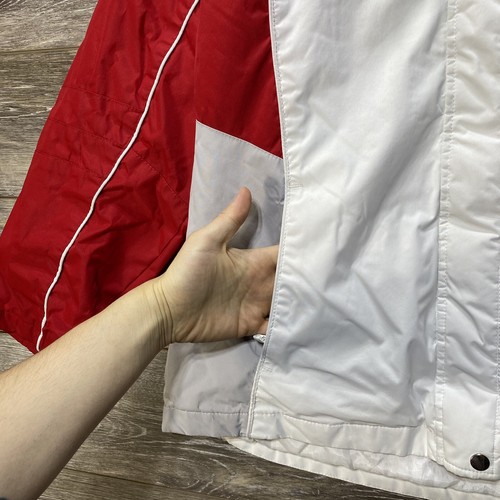 Athletic Works Ski Coat Size Medium (8-10) Red White 3-in-1 Lined Hood Womens - Picture 7 of 12