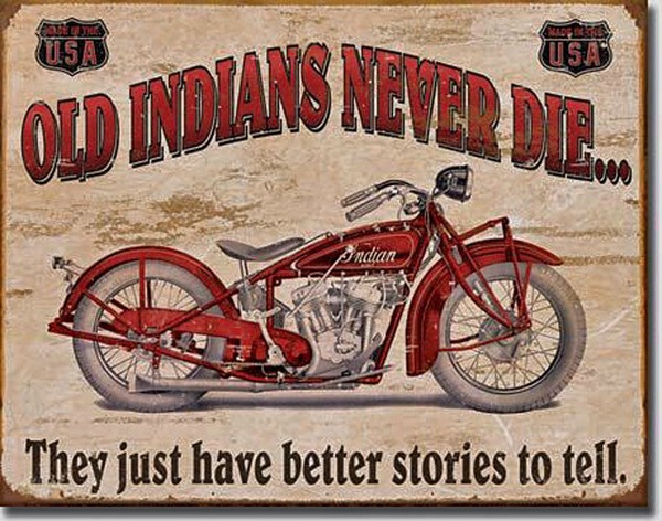 Motorrad Schild 30 X 40 Cm Groß Oldtimer Usa Vintage Classic Indian Biker *992-image