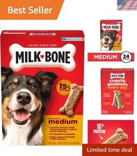 Crunchy 24-Ounce Dog Treats for Medium Dogs - Delicious Beef Flavored Biscuits