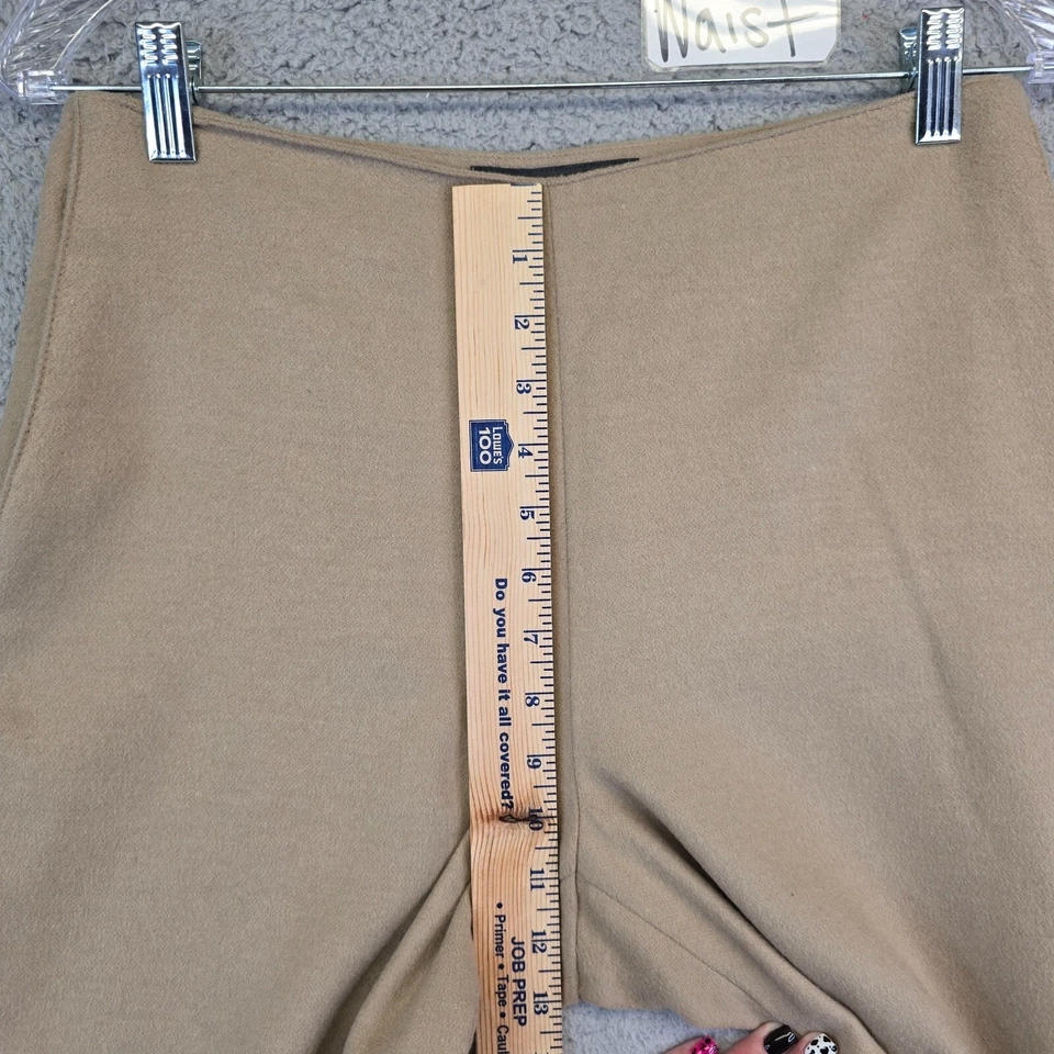 Pantalones Banana Republic Mujer 8 Beige Piel de Conejo Lana Pierna Ancha Italia Negocios Foto 4 de 4