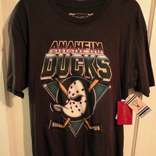 Anaheim Ducks hockey team black shirt reprint VK12991