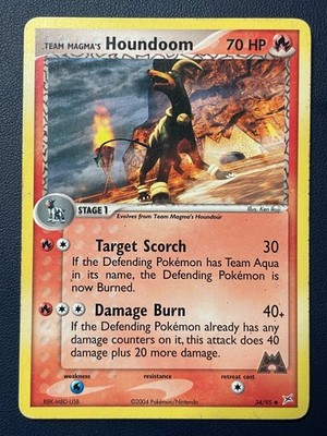 1x Team Magma's Houndoom 34/95 EX Team Magma vs Team Aqua HP Free Shipping
