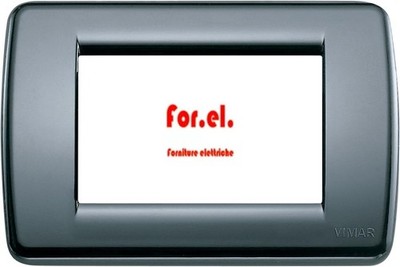 VIMAR 16763.15 3 MODULE PLATE ROUND GRAPHITE GREY IDEA