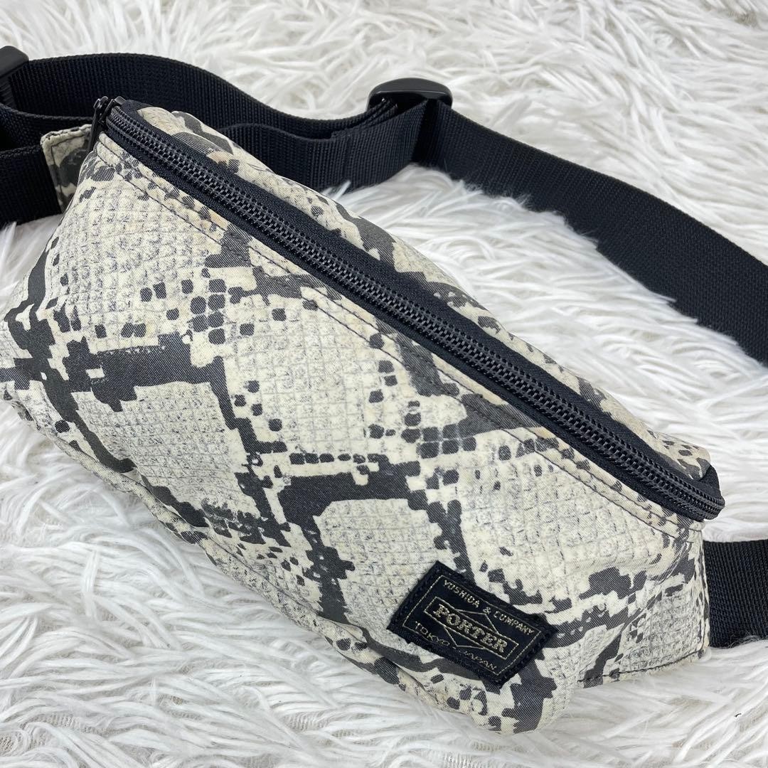 PORTER Body Bag Python Pattern Waist Shoulder Bag… - image 1