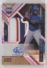 2018 Panini Elite Extra Edition Purple 19/25 Yanio Perez #FTSA-YP Auto hg6