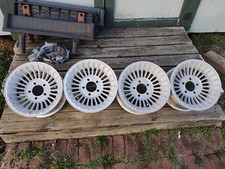 Vintage 14 X 7 Fanjet Racing Wheels By Fenton Uni-lug 4-12 4-34 5 Lug Set Of 4 Vintage 14 X 7 Fanjet Racing Wheels By Fenton Uni-lug 4-12 4-34 5 Lug Set Of 4