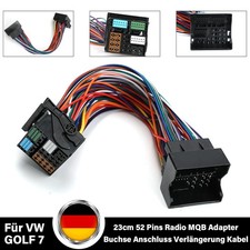 23cm 52-Pin MIB 280 Radio MQB Adapter Sockel Anschluss Verl&auml;ngerungskabel F&uuml;r VW