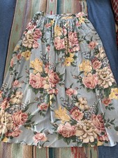 Vintage Ralph Lauren Floral Skirt Cottage Core 80s 90s Size 14, Fits Like an 8