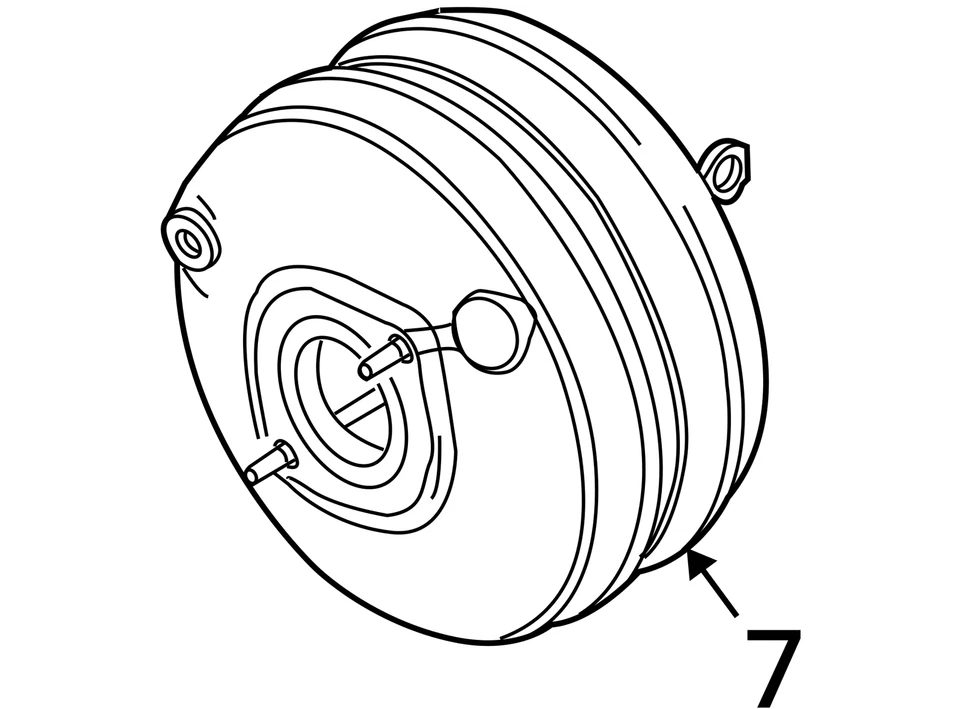 2011-2011 Chrysler Town & Country Power Brake Booster Oem TDZ08 - Image 3 of 3