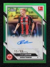 Hugo Larsson Chrome Bundesliga 2025 Green Refractor /99 Auto