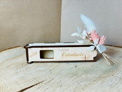 Schokoriegel Geschenk Box für willst du Patentante Patenonkel sein?