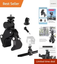 Action Camera Mount Clamp, Bike/Motorcycle Handlebar Clamp Adapter for Insta3...
