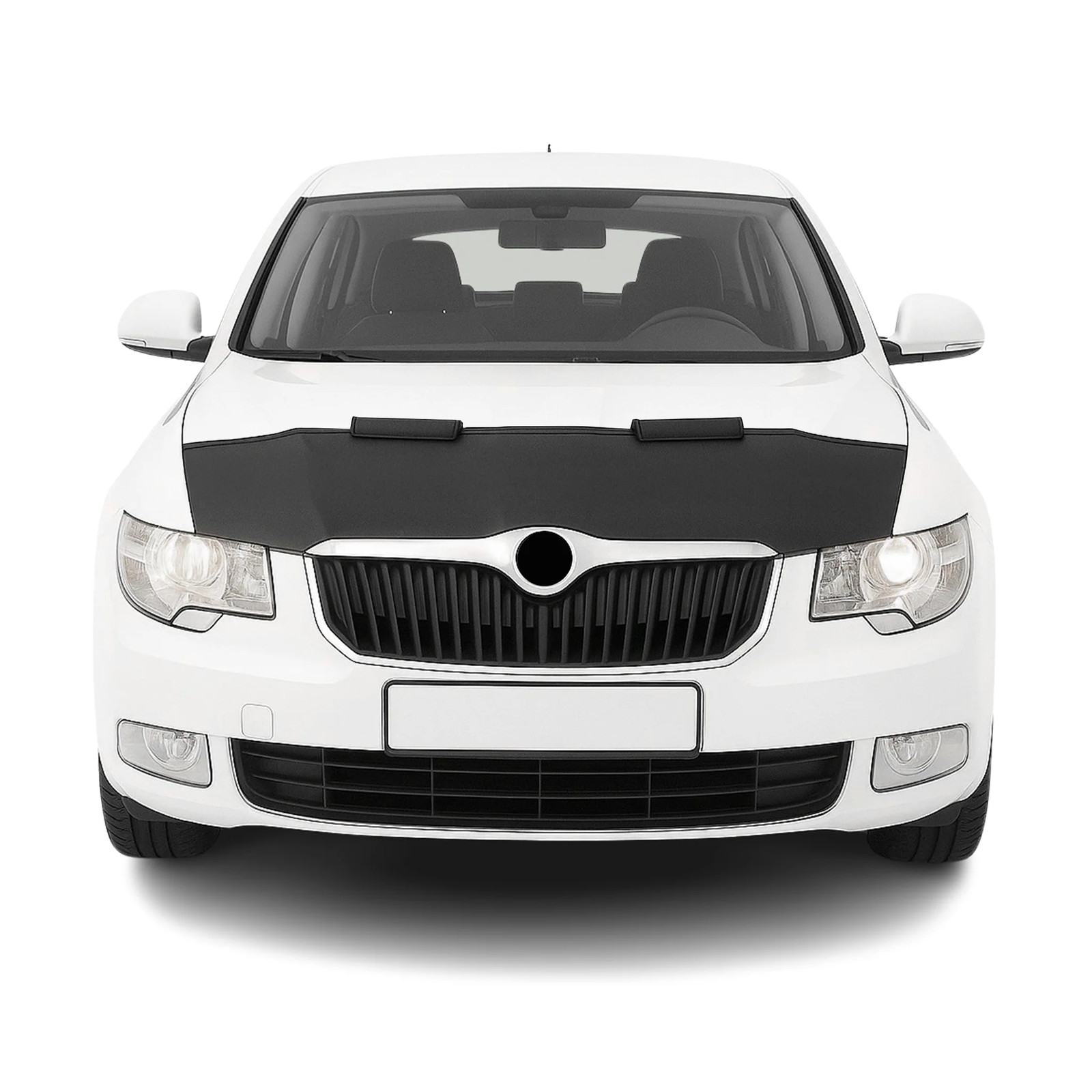 Protège capot pour Skoda Superb 2008-2013 en vinyle noir premium