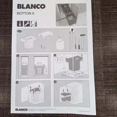 Blanco 526376 Botton II Unter der Küche Spüle Schrank Organizer - Schwarz