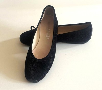 MANIA Ballerinas Veloursleder Schwarz Gr. 39