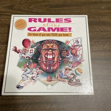 Vtg Rules of The Game Board Game For Those Who Think You Know Sports Trivia C1