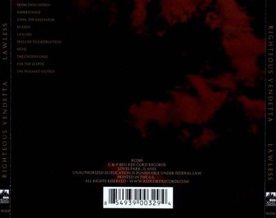 RIGHTEOUS VENDETTA LAWLESS NEW CD