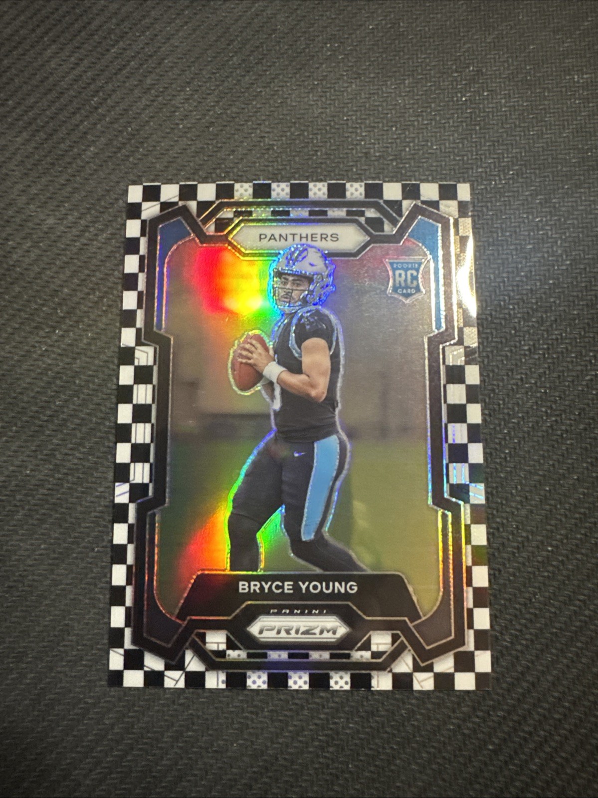 2023 Panini Prizm Bryce Young #311 Black & White Checker Prizm Rookie