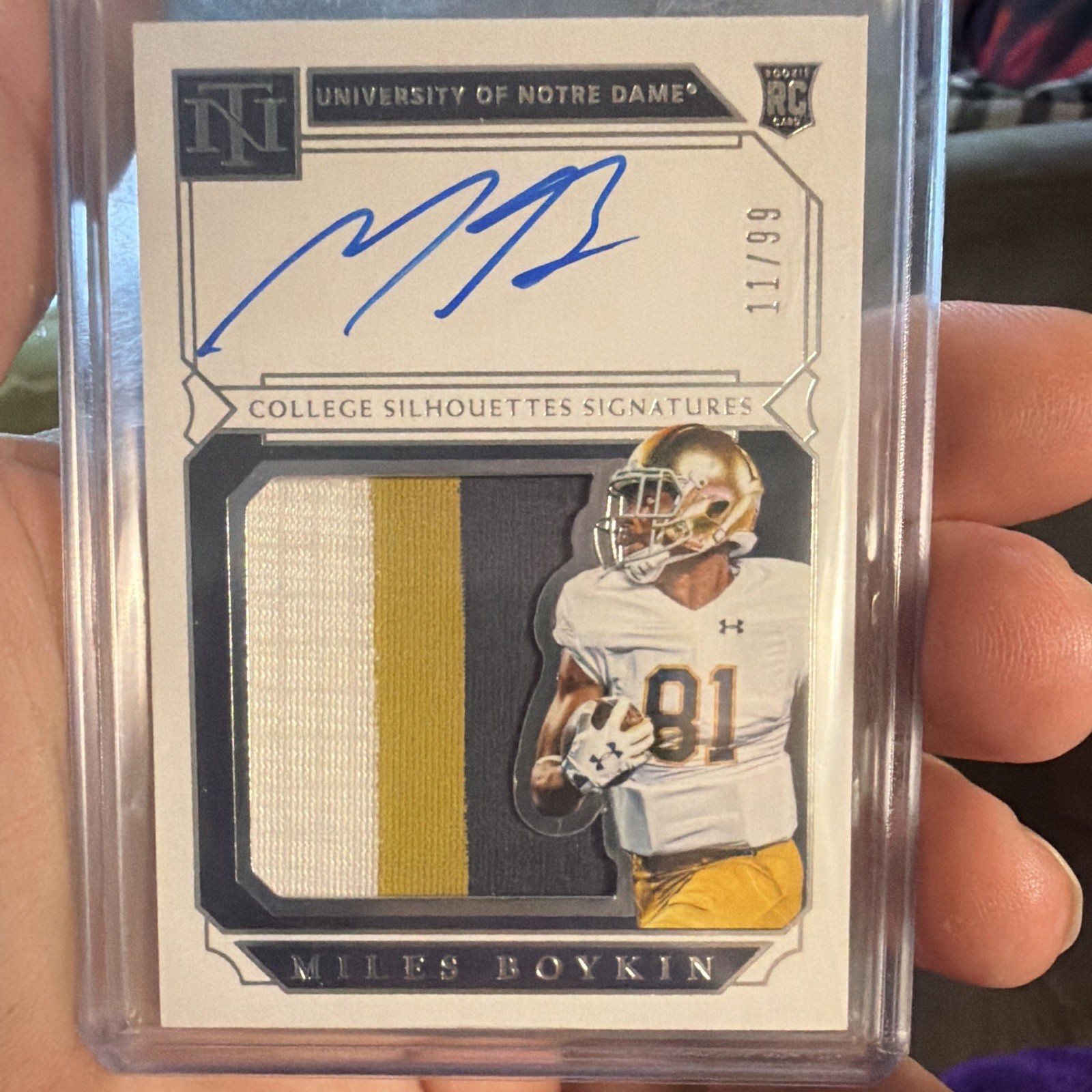 Miles Boykin Panini National Treasures Collegiate #104 Rookie Autograph