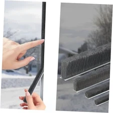 Brush Weather Stripping,33 Feet,Door 33Feet x 0.2in Brush x 0.35in Backing Gray