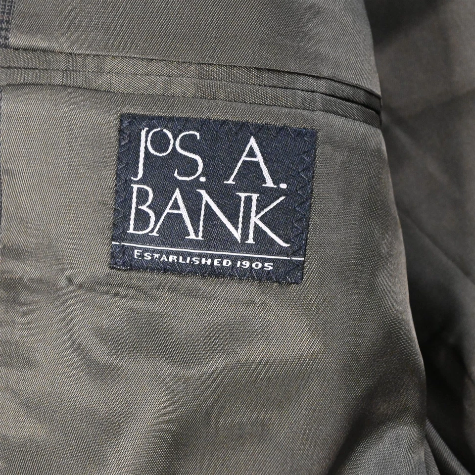 Jos A Bank 42R 36x32 Marrón Glenn Cuadros 100% Lana Hombres Chaqueta Pantalones Traje Foto 4 de 4