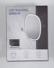 LED Shaving Shower Mirror Fogless Water with Razor Holder 360 Rotation NIOB