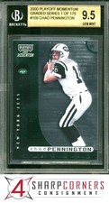 2000 PLAYOFF MOMENTUM GRADED SERIES OF 175 #109 CHAD PENNINGTON RC #/750 BGS 9.5