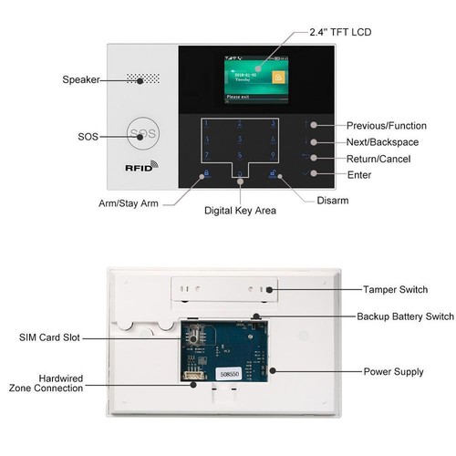 E46 WiFi Tuya APP GSM Wireless Home Security Alarm Burglar System+Alexa+Google - Picture 3 of 15