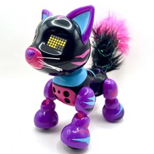 Zoomer Meowzies Lucky Sound Lights Girl Purple Kitten Robot Cat 2016 Spin Master