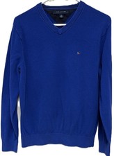 Tommy Hilfiger NEW Men's Signature Crew Neck Sweater Brilliant Blue - Medium