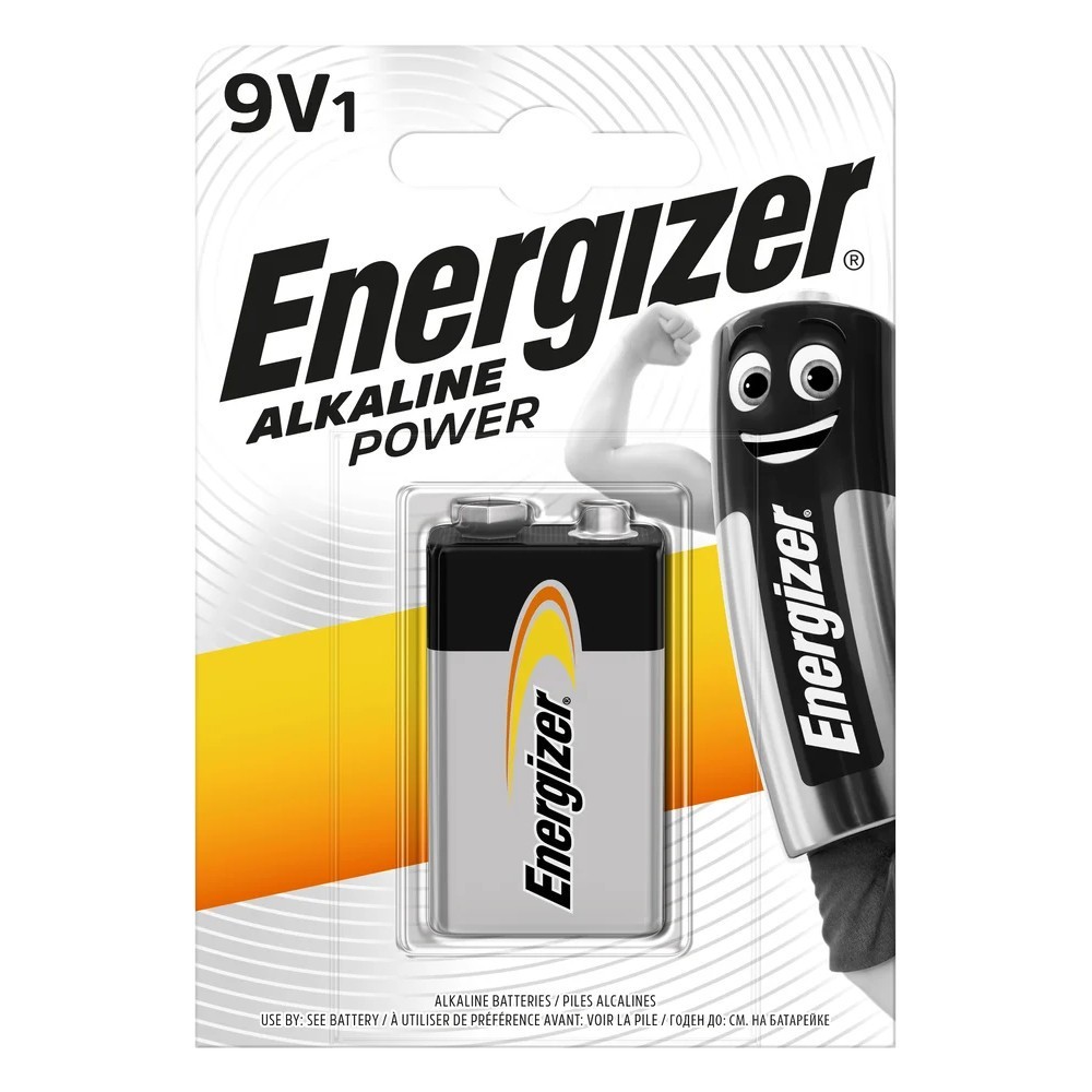 7638900297409 Щелочная батарея 9V Power-9B-6LR61 ENERGIZER
