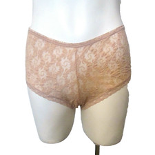 Victoria's Secret Light Pink Stretch Floral Lace Cheeky Hipster Bikini Panties M