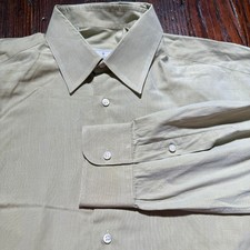 Ermenegildo Zegna Shirt Mens 15.5 / 39 Yellow Luxury Dress Designer