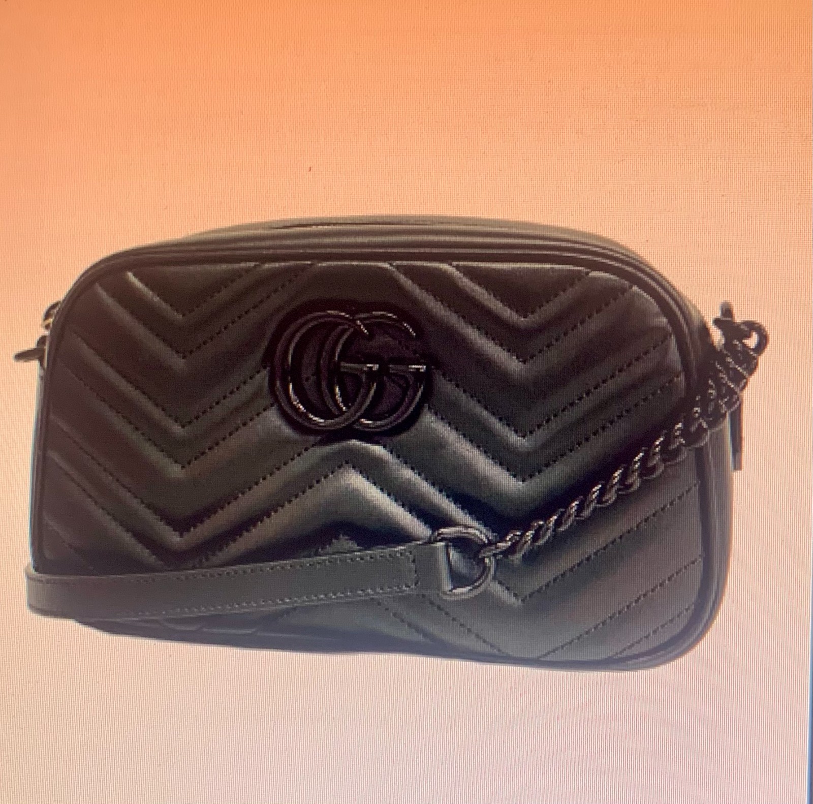 gucci bag women authentic new Marmont small shoulder bag black gold style 447632