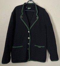 VTG Geiger Collections Tyrol Wool Jacket Coat Navy/Pine Green Women  s 38 EXC