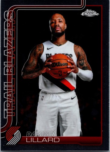 Damian Lillard – 2025-26 Topps Chrome Updates Basketball · Base Cards #46 Damian Lillard