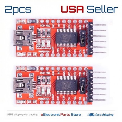 2pcs FT232RL 3.3V 5.5V FTDI USB to TTL Serial Adapter Module 4 Arduino Mini Port