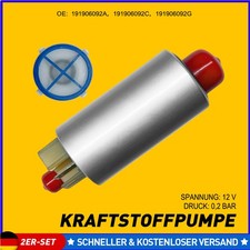 2x 191906092A Kraftstoffpumpe für VW Golf 1 2 Polo 86C Passat 35 Corrado 2er Set