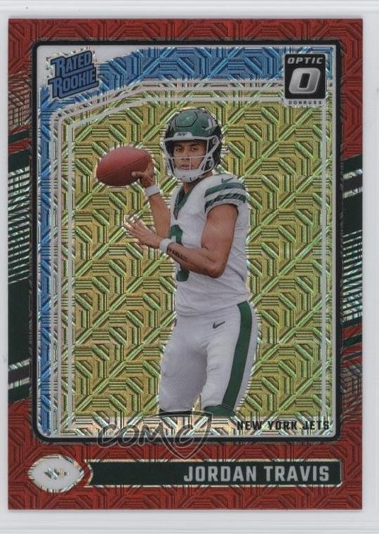2024 Panini Donruss Optic Rated Rookie Red Mojo Prizm Jordan Travis #260 0us8