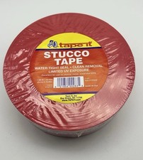IDL Packaging 2" x 60 Yards Red Stucco Tape, 1 Roll, Heavy-Duty, Smooth Edge