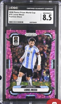Panini 2026 Prizm FIFA World Cup Lionel Messi #10 Fuchsia Disco Prizm /199