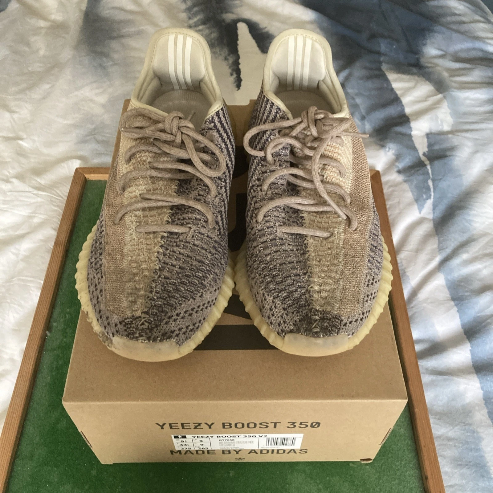 UK9 ✔ Adidas Ash Pearl Yeezy Boost 350 V2 • EUR 431 2 US 91 2 GY7658 originali ✔