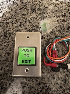 Securitron Assa Emergency Push TO Exit Button SG 30 Sec Timer Green/Red No Box