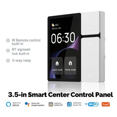 Tuya WiFi 3.5-inch Smart Home Central Panel: Zigbee Wall Switches, LCD, IR Remot
